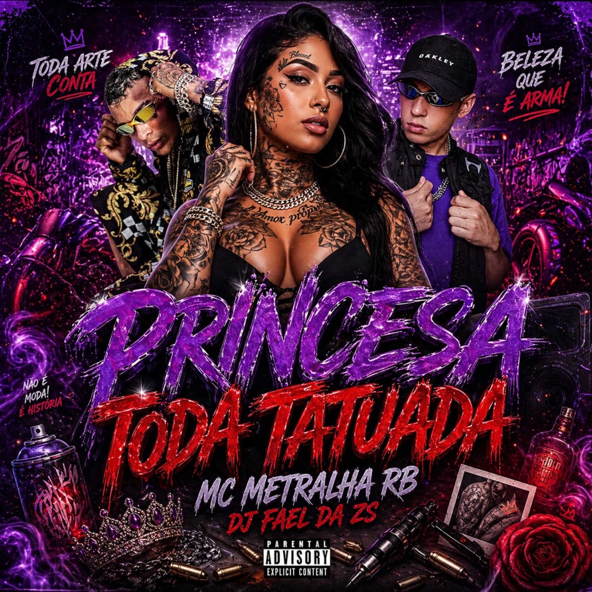 PRINCESA TODA TATUADA - Single by MC METRALHA RB & DJ FAEL DA ZS album cover