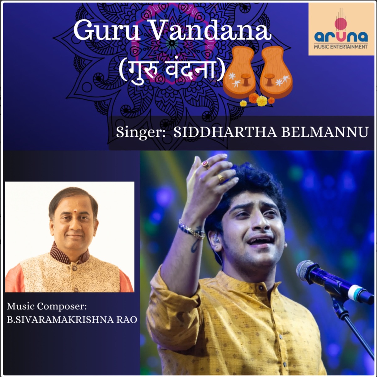 Guru Vandana - Single by Siddhartha Belmannu album cover
