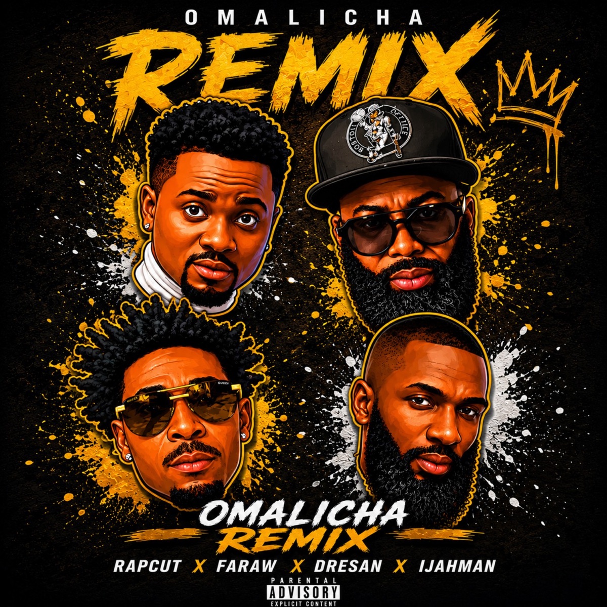 Omalicha (Remix) [feat. Faraw, dresan & Ijahman] - Single by Rapcut album cover