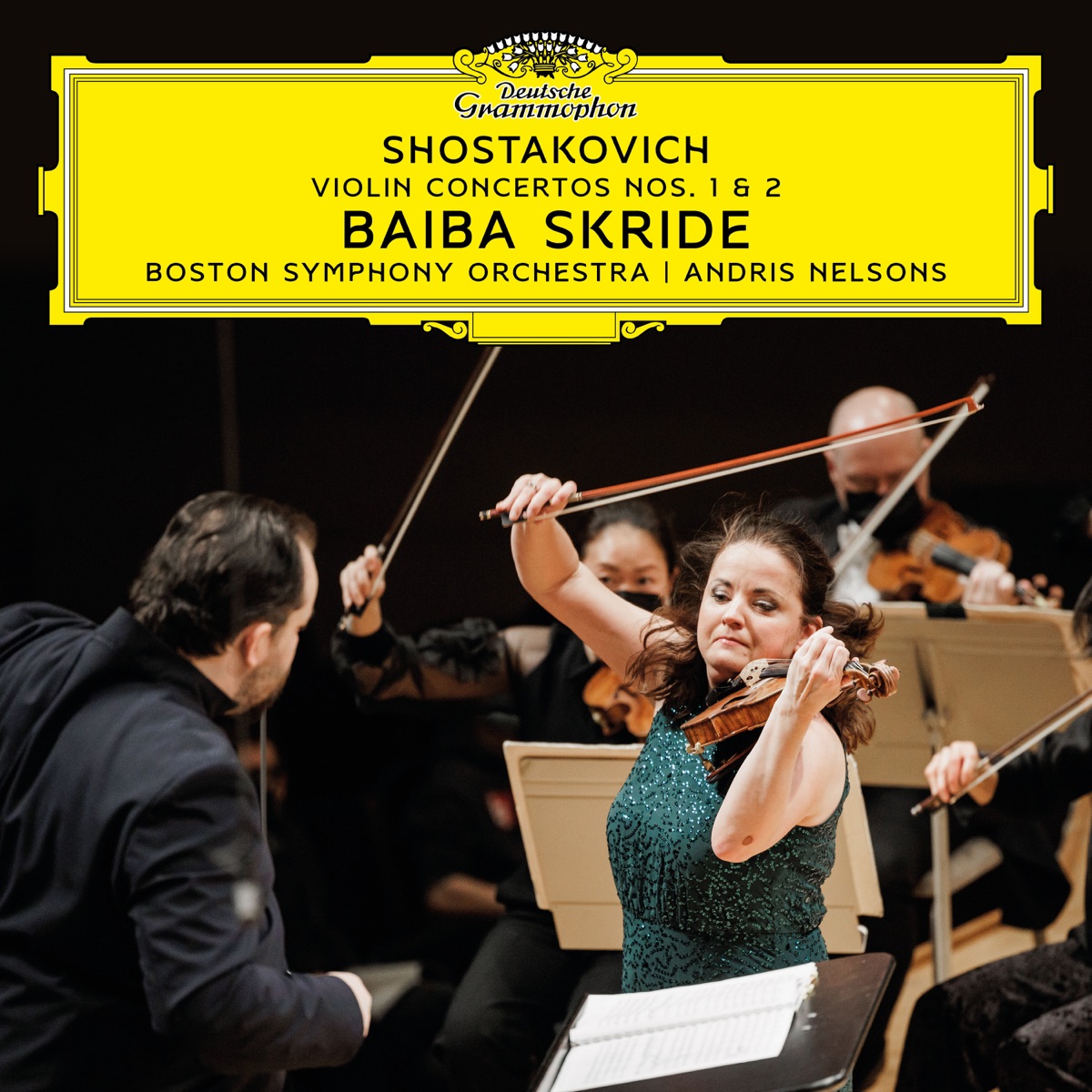 Shostakovich: Violin Concertos Nos. 1 & 2 by Baiba Skride, Boston Symphony Orchestra & Andris Nelsons album cover