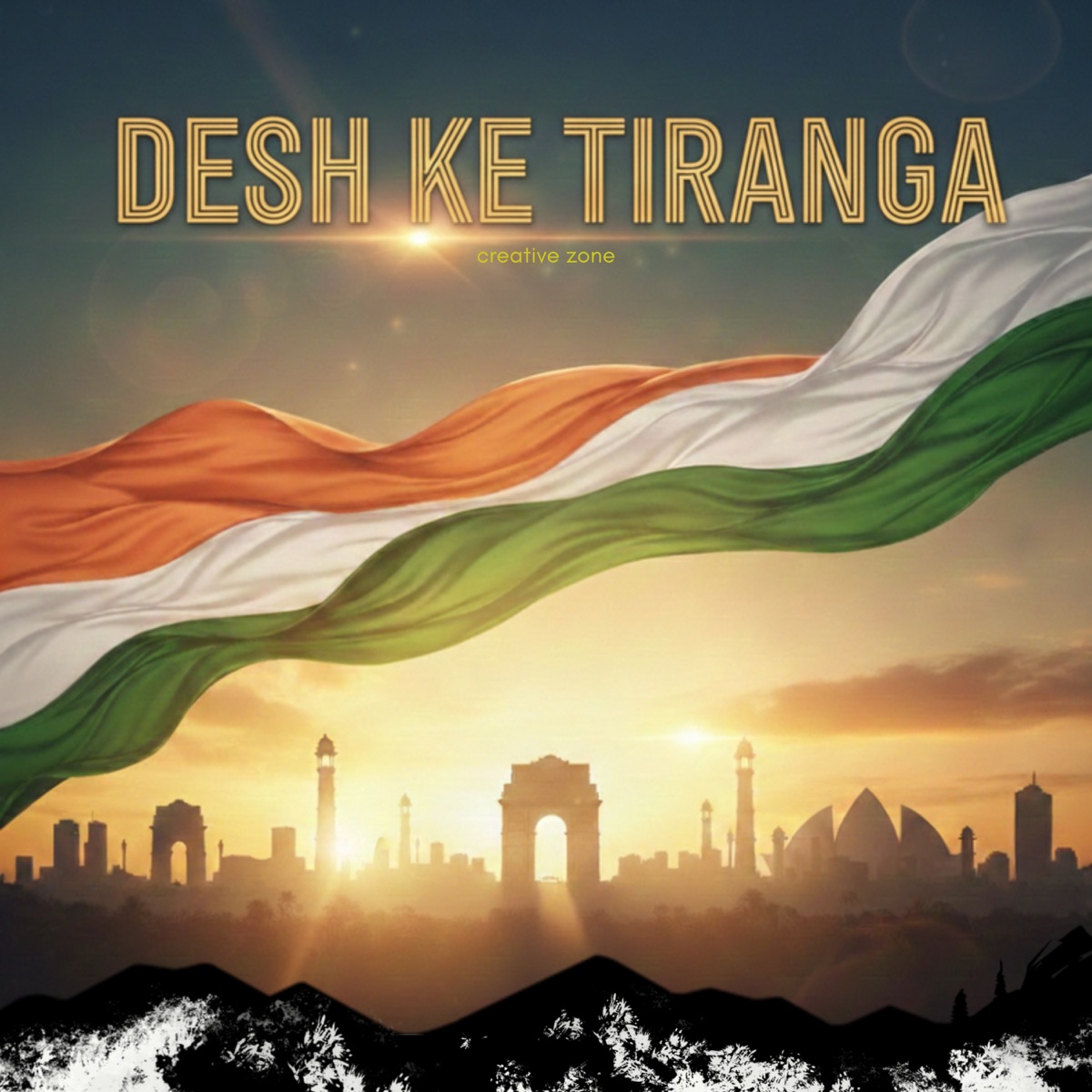 DESH KE TIRANGA (with Bishal Paul & Rahul Paul) - Single by Arup Paul, Tumpa Biswas, Swarup Paul, Sonali Bala & Creative Zone album cover