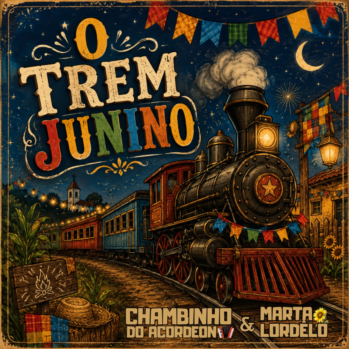 O Trem Junino - Single by Chambinho do Acordeon & Marta Lordêlo album cover