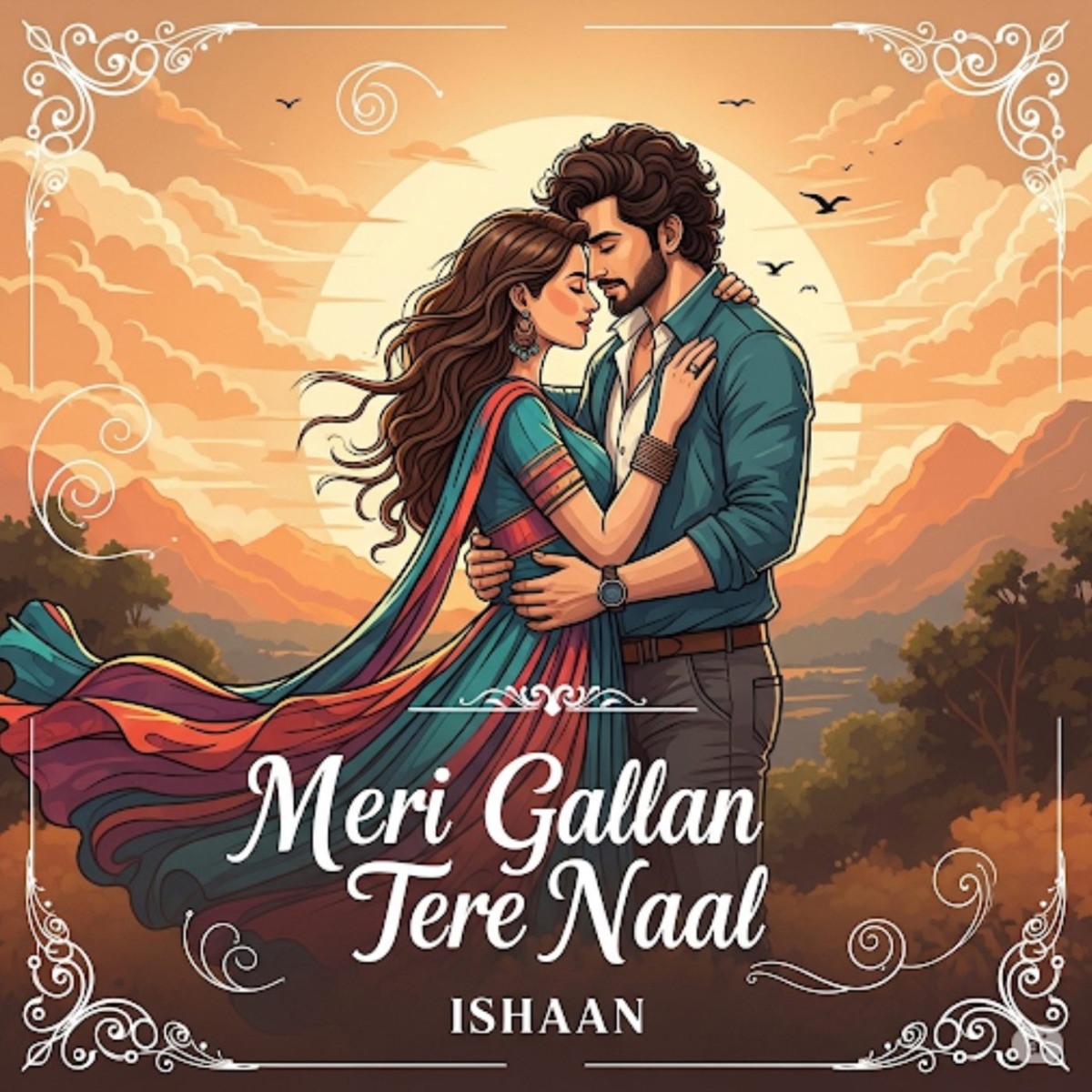 Meri Gallan Tere Naal - Single by Ishaan album cover