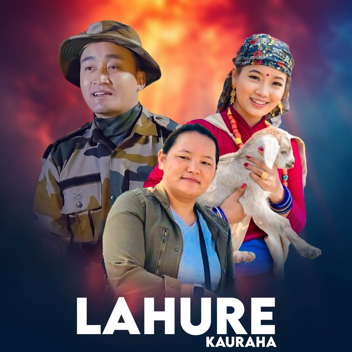 Lahure Kaurah - EP by Dip Gurung, Suraj Tamang & Pabina Gurung album cover