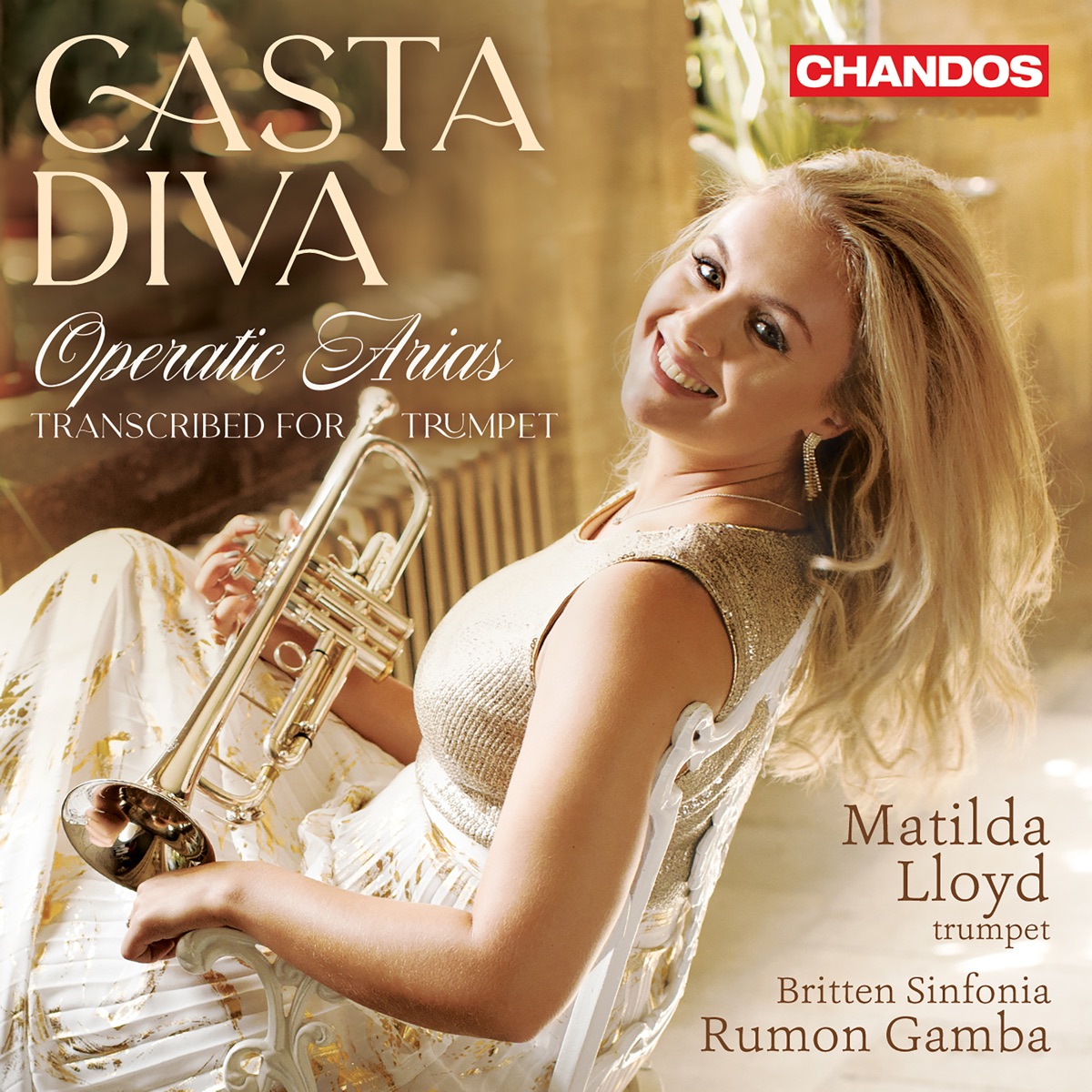 Casta Diva - Operatic arias transcribed for trumpet by Matilda Lloyd, Britten Sinfonia & Rumon Gamba album cover