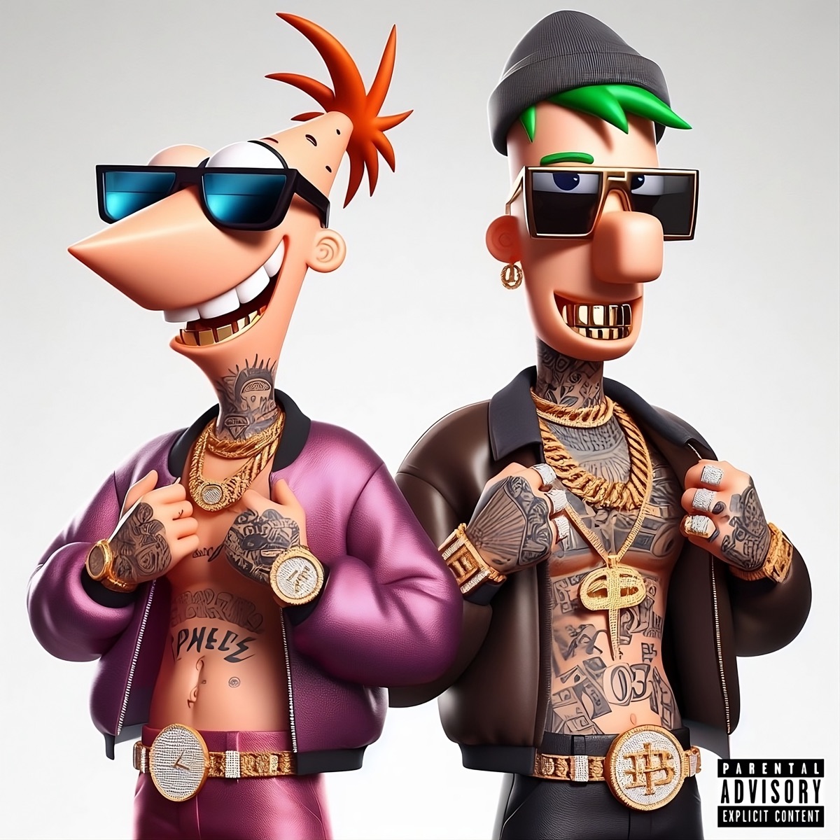 Phineas e Ferb (feat. gutxmsv) - Single by Nathan Toddy & Dodoin album cover