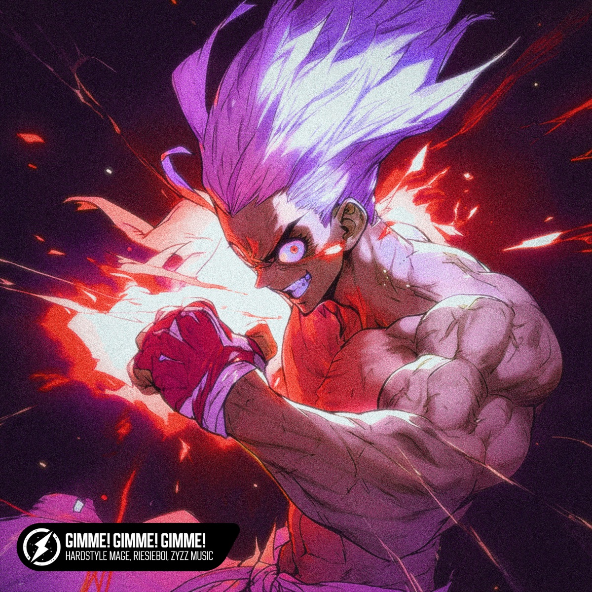 Gimme! Gimme! Gimme! (Hardstyle) - Single by HARDSTYLE MAGE, RIESIEBOI & Zyzz Music album cover