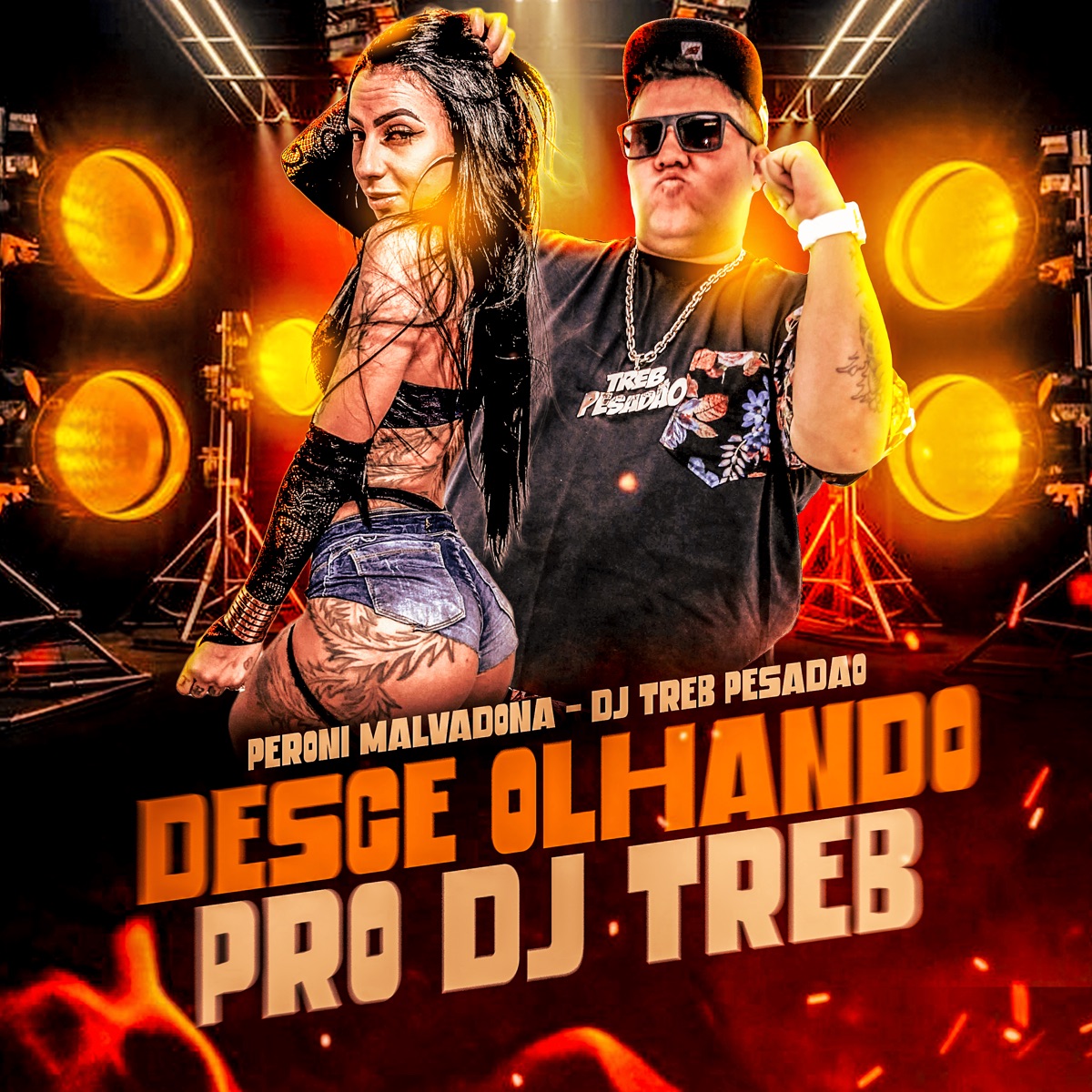 Desce Olhando pro DJ Treb - Single by Dj Treb Pesadão & Peroni Malvadona album cover