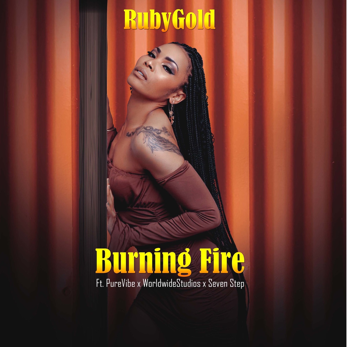 Burning Fire (feat. WorldWide studios & Seven Step) - Single by Rubygold & PureVibe album cover