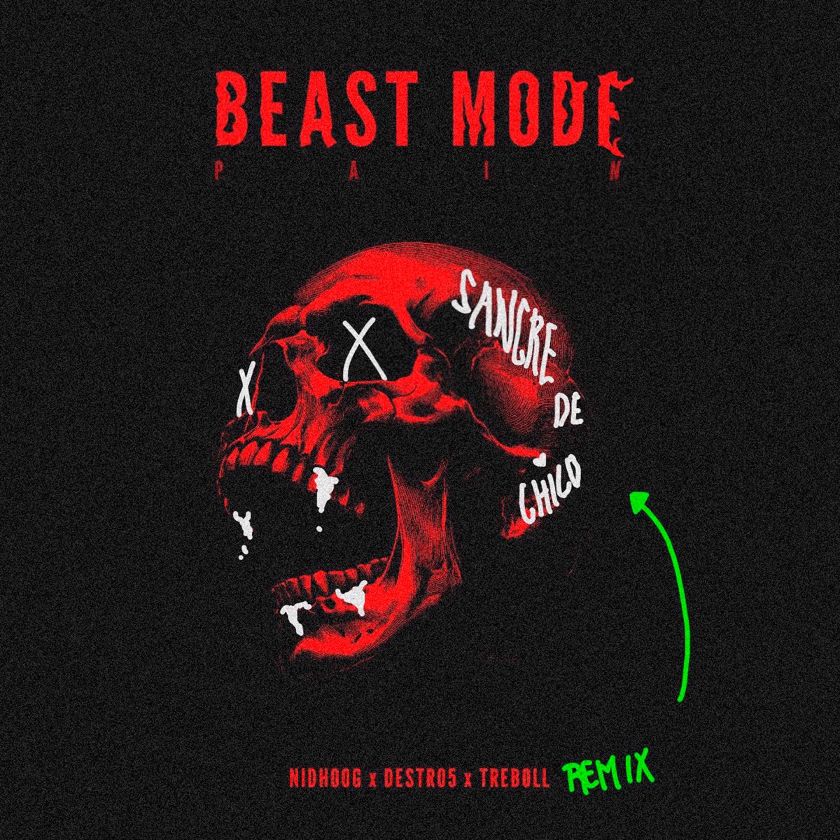 Beast Mode (Pain) [Remix] - Single by Nidhoog, Destro5, Treboll & Sangredechico album cover