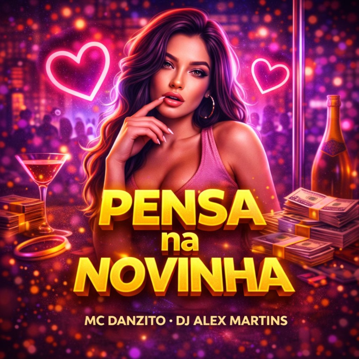 Pensa na Novinha - Single by DJ Alex Martins, MC Danzito & BM HITS PRODUTORA album cover