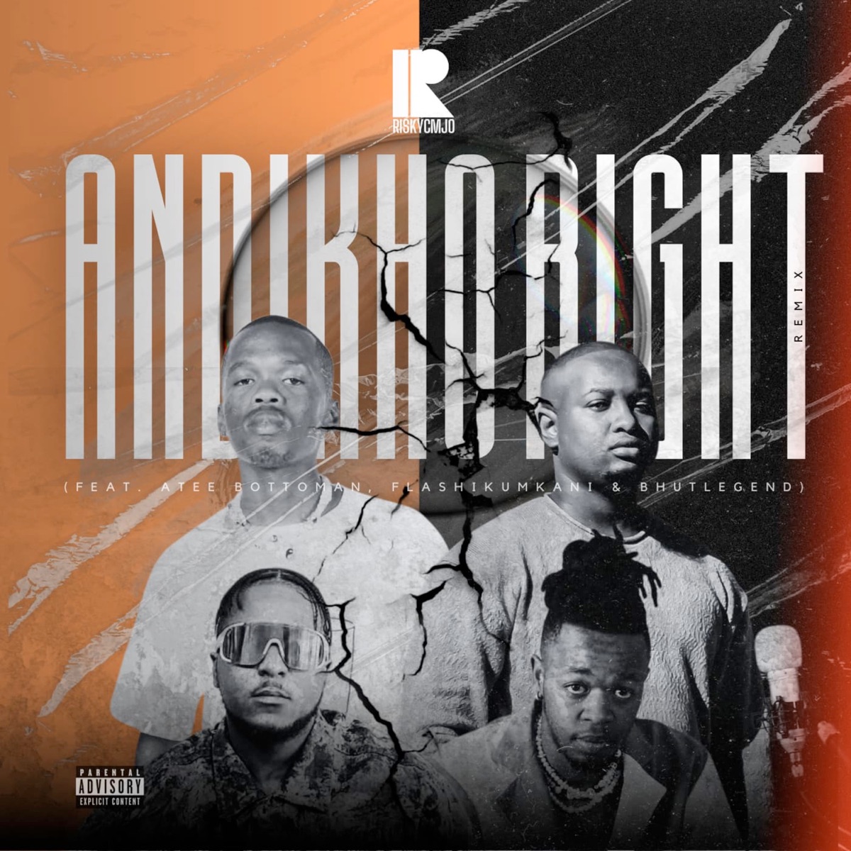 Andikho Right (Remix) [feat. Atee Bottoman, FlashIkumkani & BhutLegend] - Single by Risky C'mjo album cover