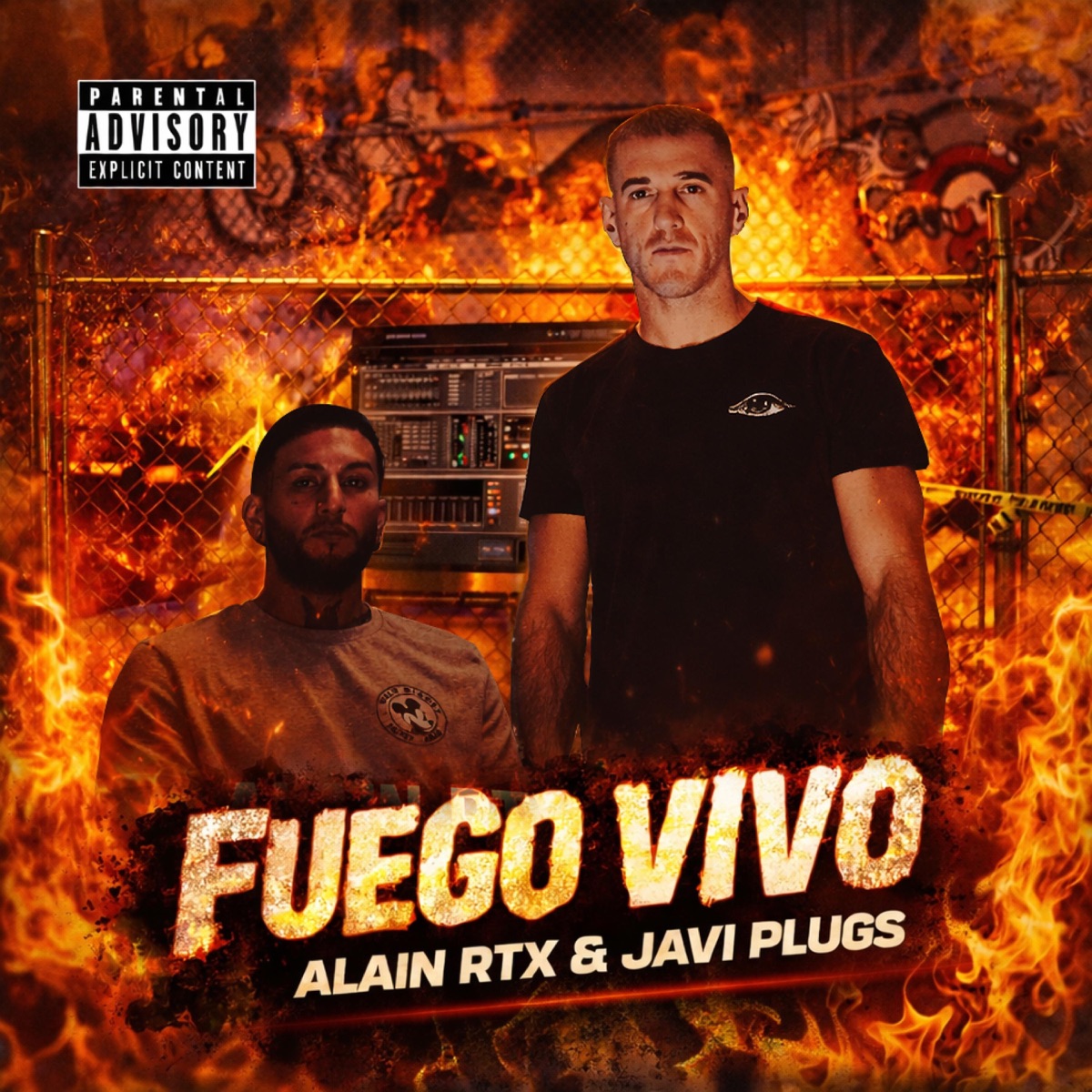 Fuego vivo (feat. JaviPlugs) [En vivo] - Single by Alain Rtx album cover