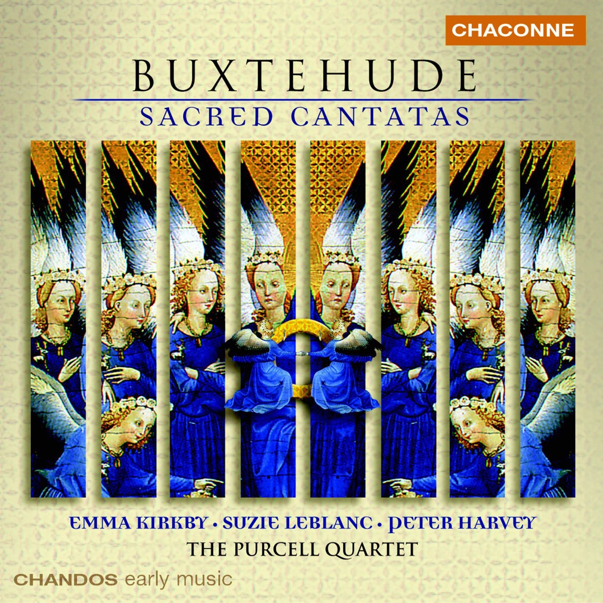Buxtehude: Sacred Cantatas by Purcell Quartet, Peter Harvey, Suzie LeBlanc & Dame Emma Kirkby album cover
