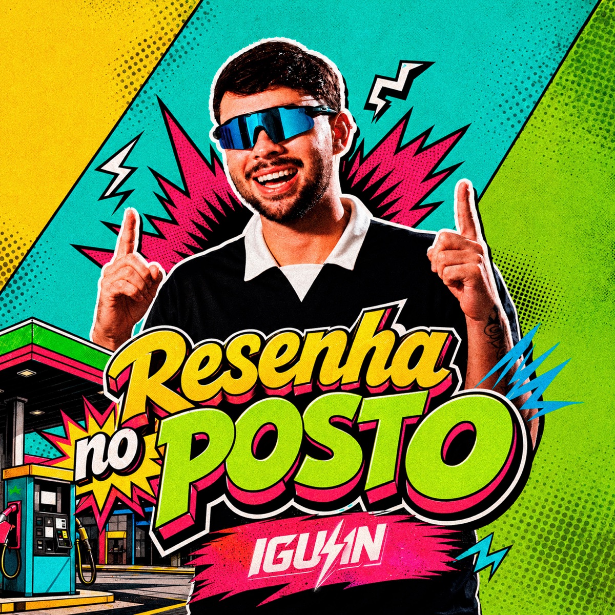 Resenha no Posto 1.0 (Ao Vivo) - EP by Iguzin, DLIMA7, Felipe Farra & Arthur Valgueiro album cover