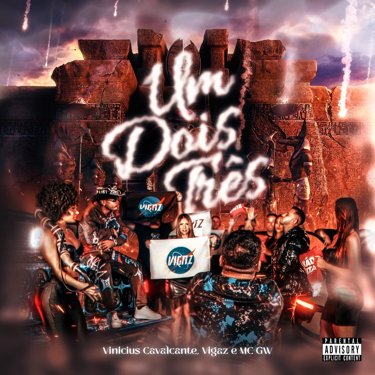 Um Dois Três - Single by Vinicius Cavalcante, Vigaz & Mc GW album cover