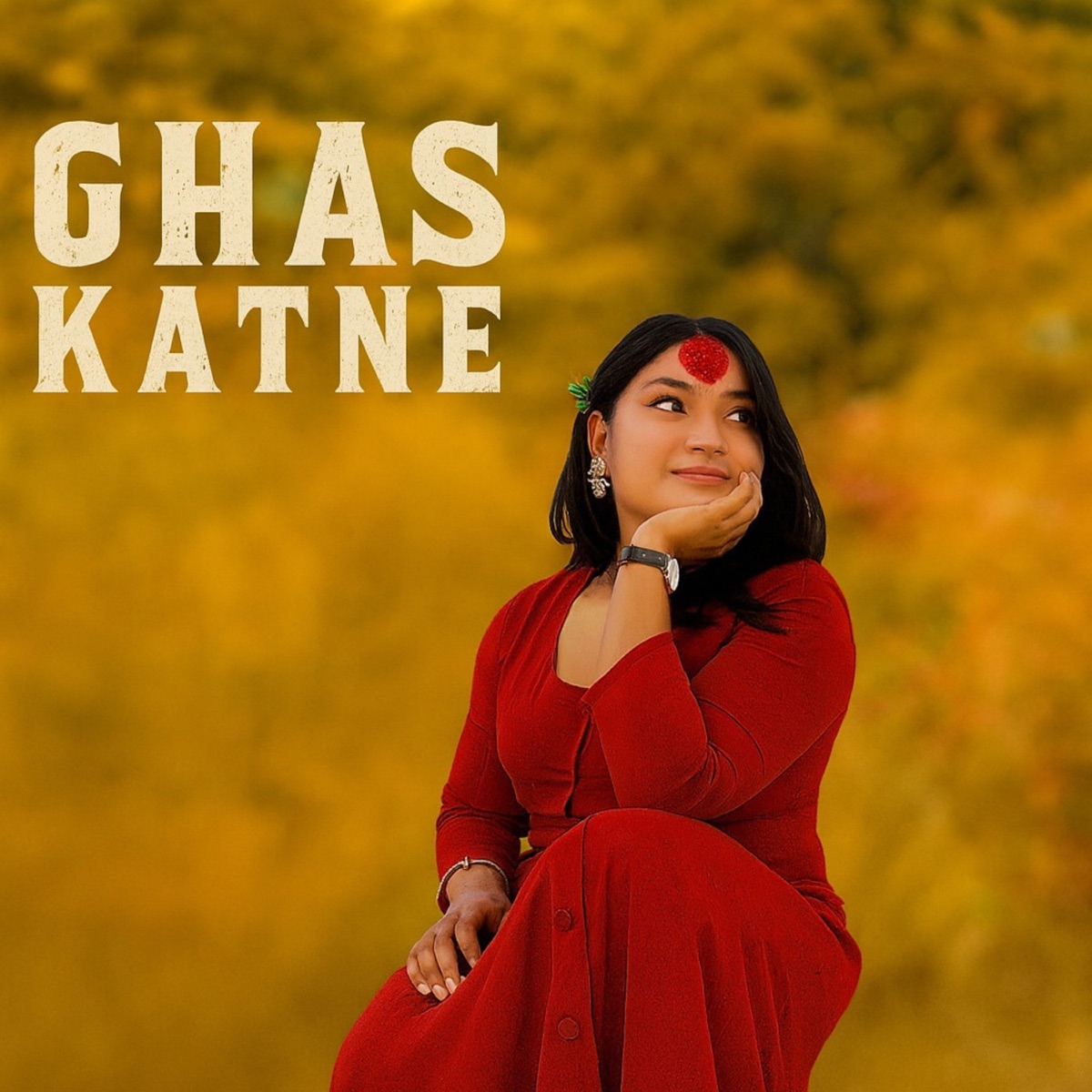 Ghas Katne - Single by Manoj Chaulagain, Liza Lama & Raju Lama album cover