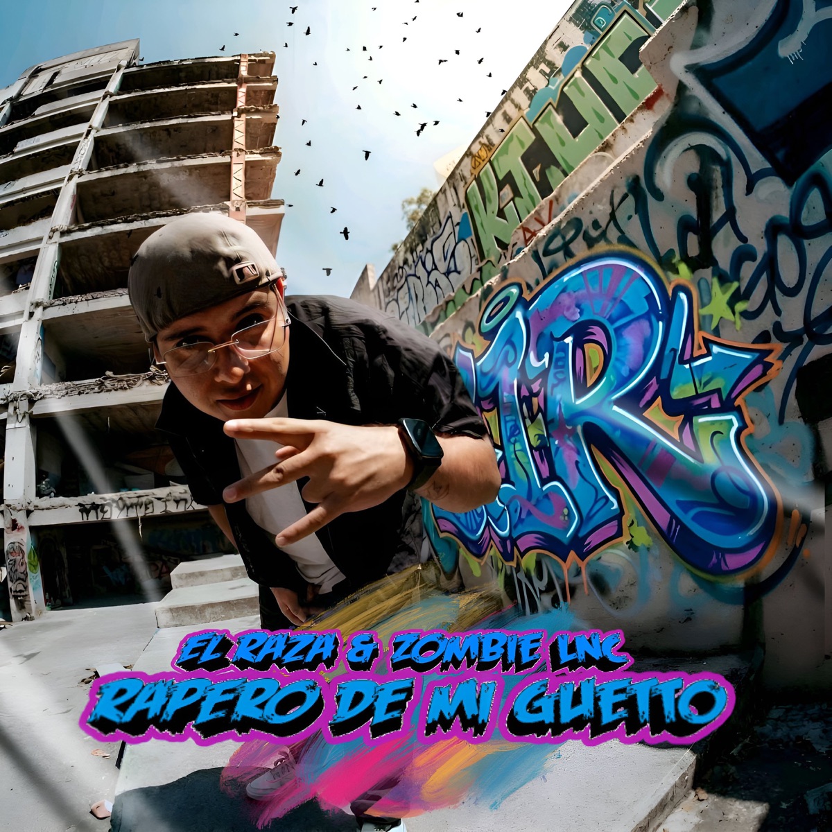 Rapero De Mi Guetto - Single by El Raza, Zombie LNC & Inglorious Rap album cover