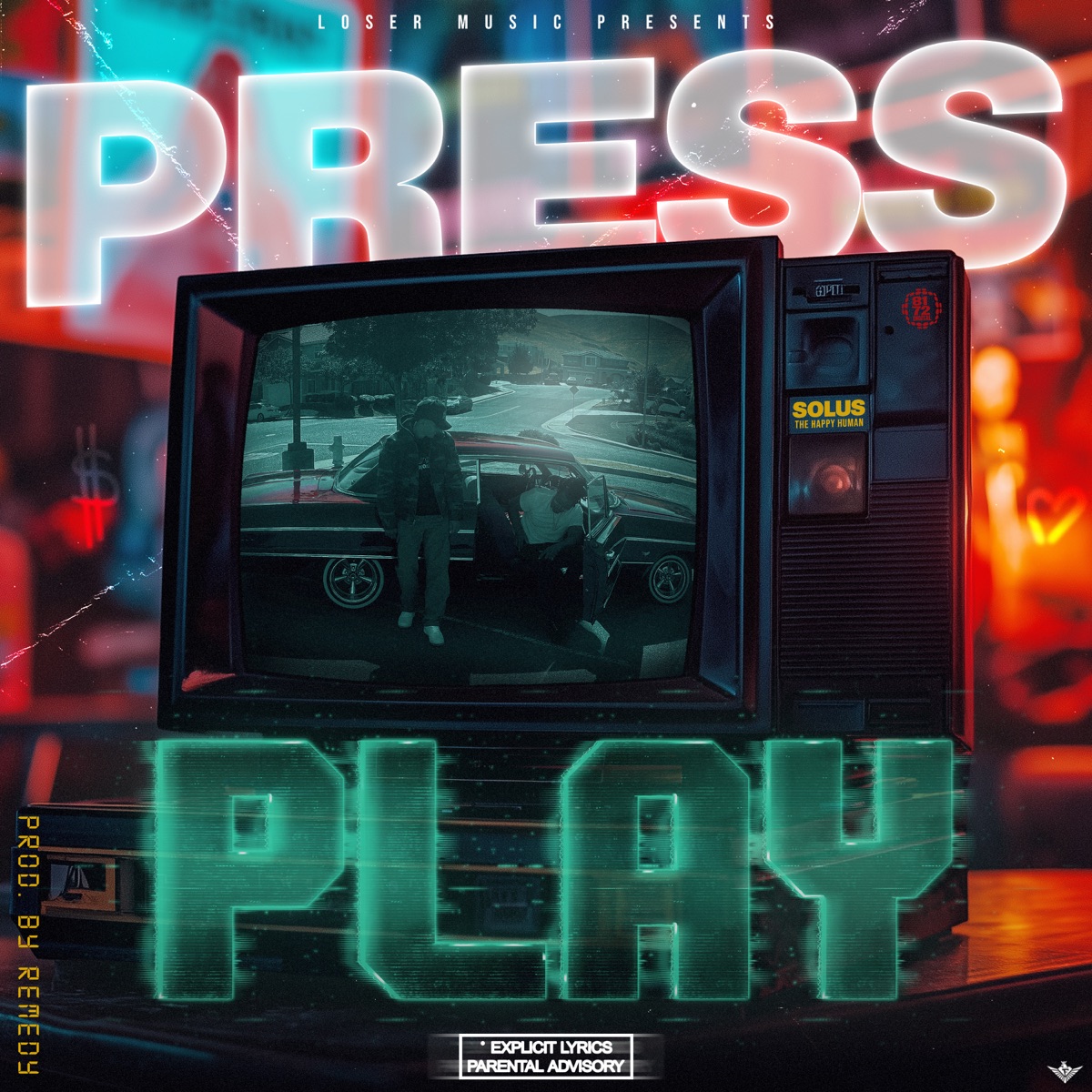 Press Play - Single by Solus the Happy Human album cover