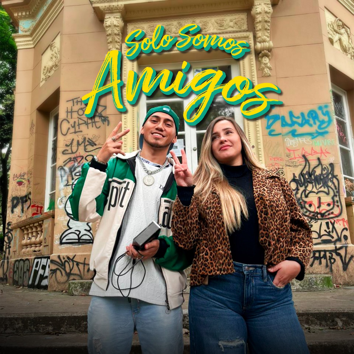 Solo Somos Amigos - Single by Natural Díaz & Cinik album cover