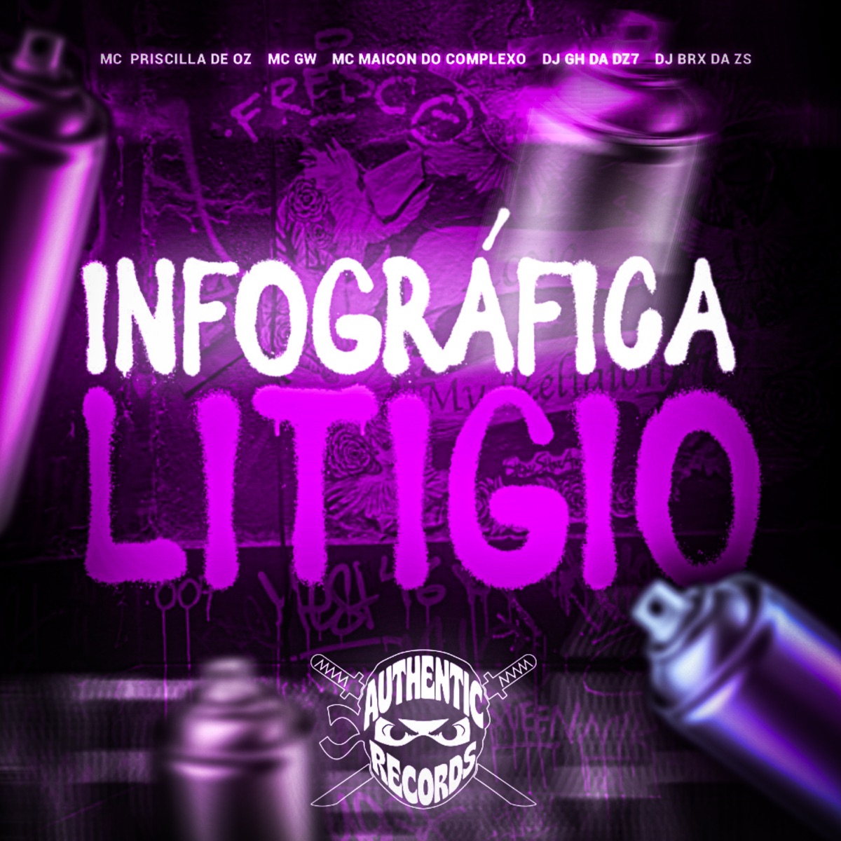 Infográfica Litígio (feat. MC GW & DJ GH DA DZ7) - Single by DJ BRX DA ZS, Mc Priscilla De Oz & Mc Maicon Do Complexo album cover
