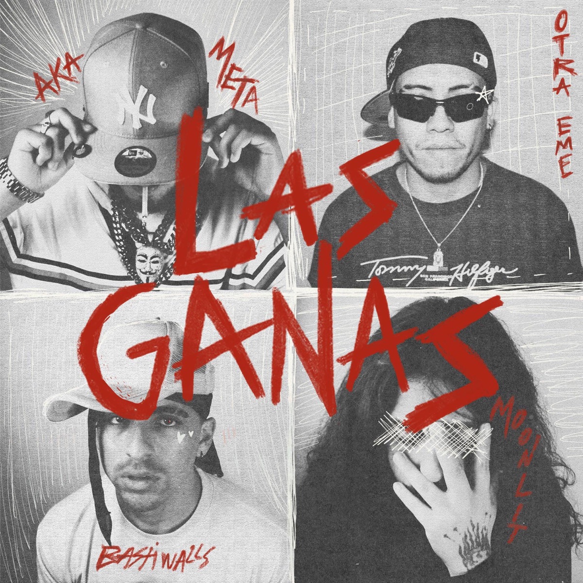 Las Ganas (feat. akaMetafórico, m00nlit & Basti Walls) - Single by Otra Eme album cover