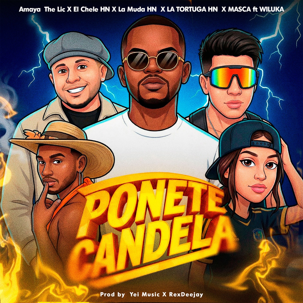 Ponete Candela (feat. WILUKA) - Single by Amaya, The LIC, EL CHELE HN, LA MUDA HN, LA TORTUGA HN & Masca album cover