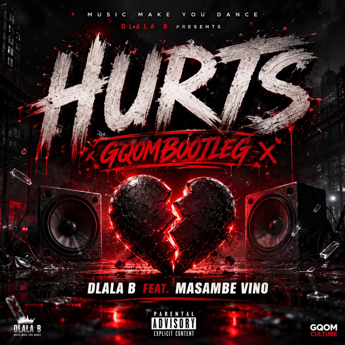 Hurts (feat. Masambe Vino) [GqomBootleg] - Single by Dlala B album cover