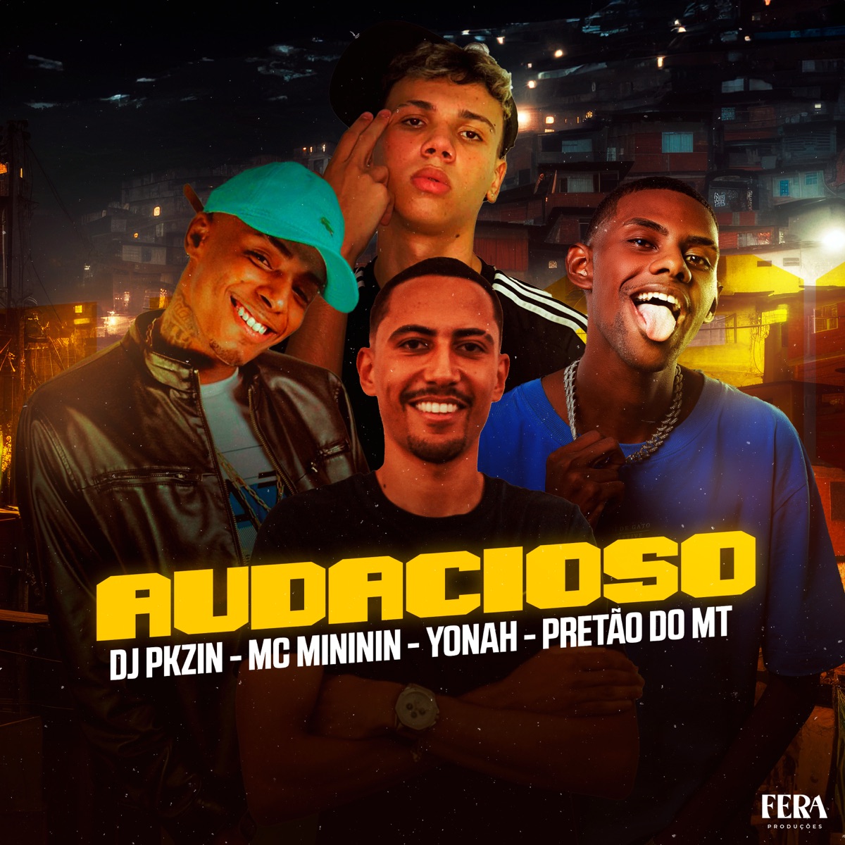 Audacioso (feat. Dj Pkzin) - Single by mc mininin, Yonah & Pretão do Mt album cover