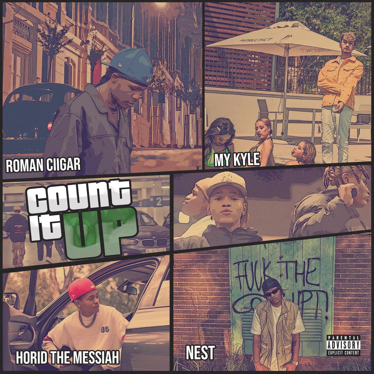 COUNT IT UP (feat. Horid The Messiah, Mykyle & Nest) - Single by Roman Ciigar album cover