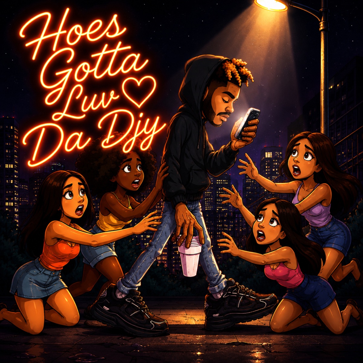 Hoes Gotta Luv Da Djy (feat. Maguire MusiQ & Ta'Beanie2.0) - Single by LTee Da Djy & Edison Makhi album cover