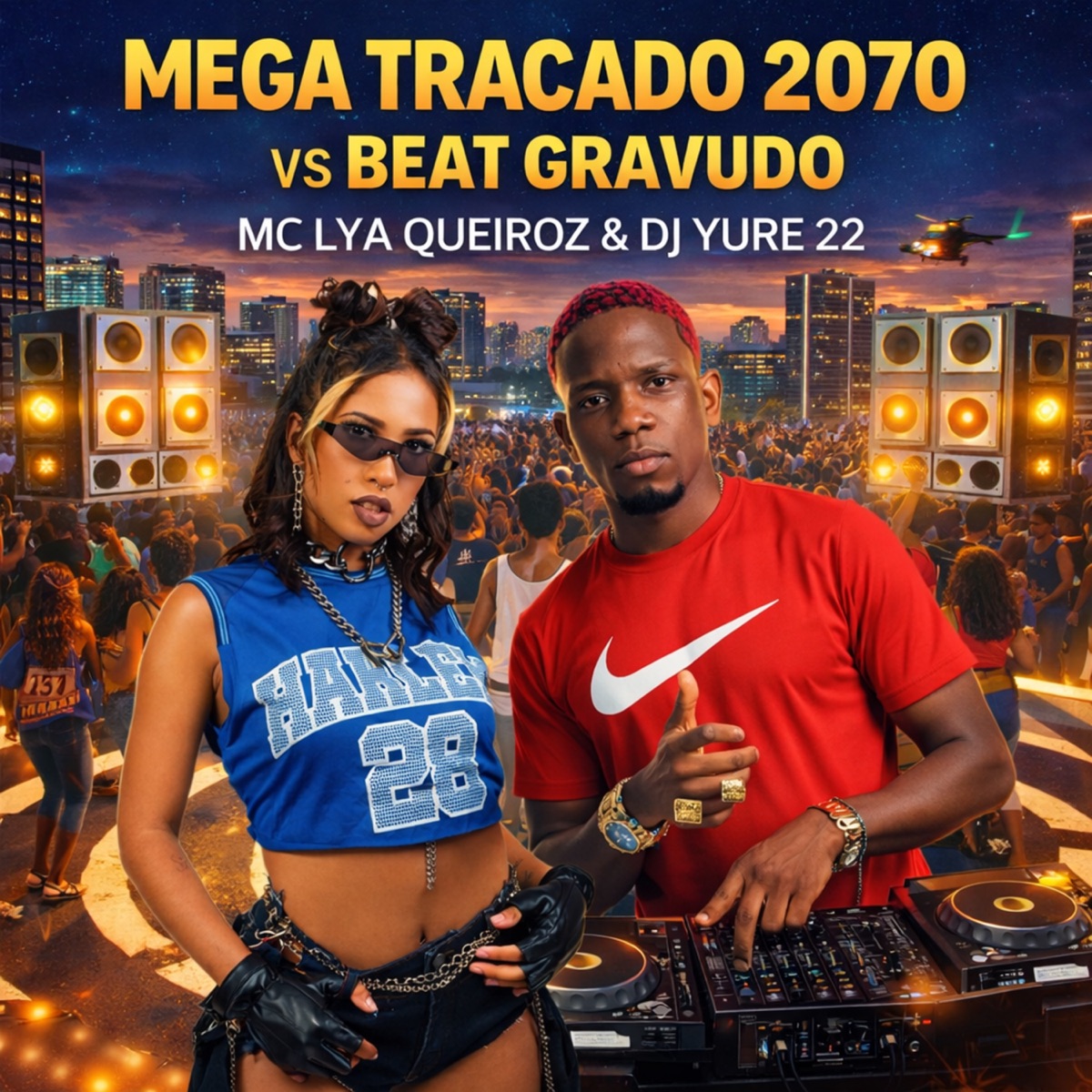 Mega Traçado 2070 Vs Beat Gravudo - Single by Mc Lya Queiroz & San Danado album cover