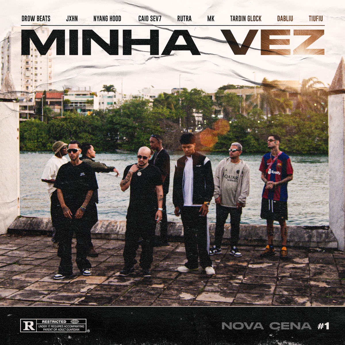 NOVA CENA #1 - Minha Vez (feat. Tiu Fiu, Nyang Hood, Caio Sev7n, Rutra, MK7 MC, Dabliu Oficial & Tardin Glock) - Single by Nova Cena, Drow Beats & Jxhn album cover