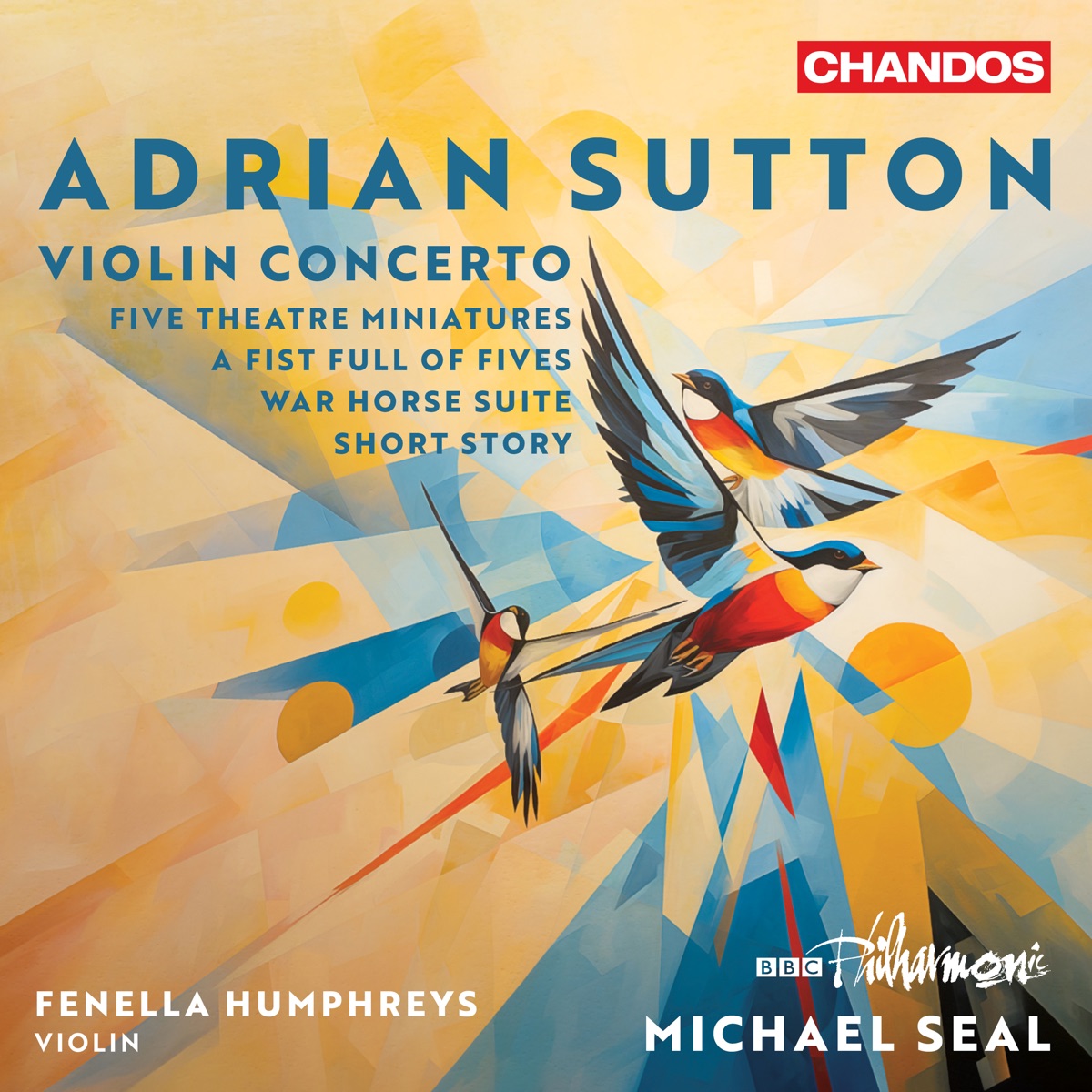 Adrian Sutton: Orchestral Works by Fenella Humphreys, BBC Philharmonic & Michael Seal album cover