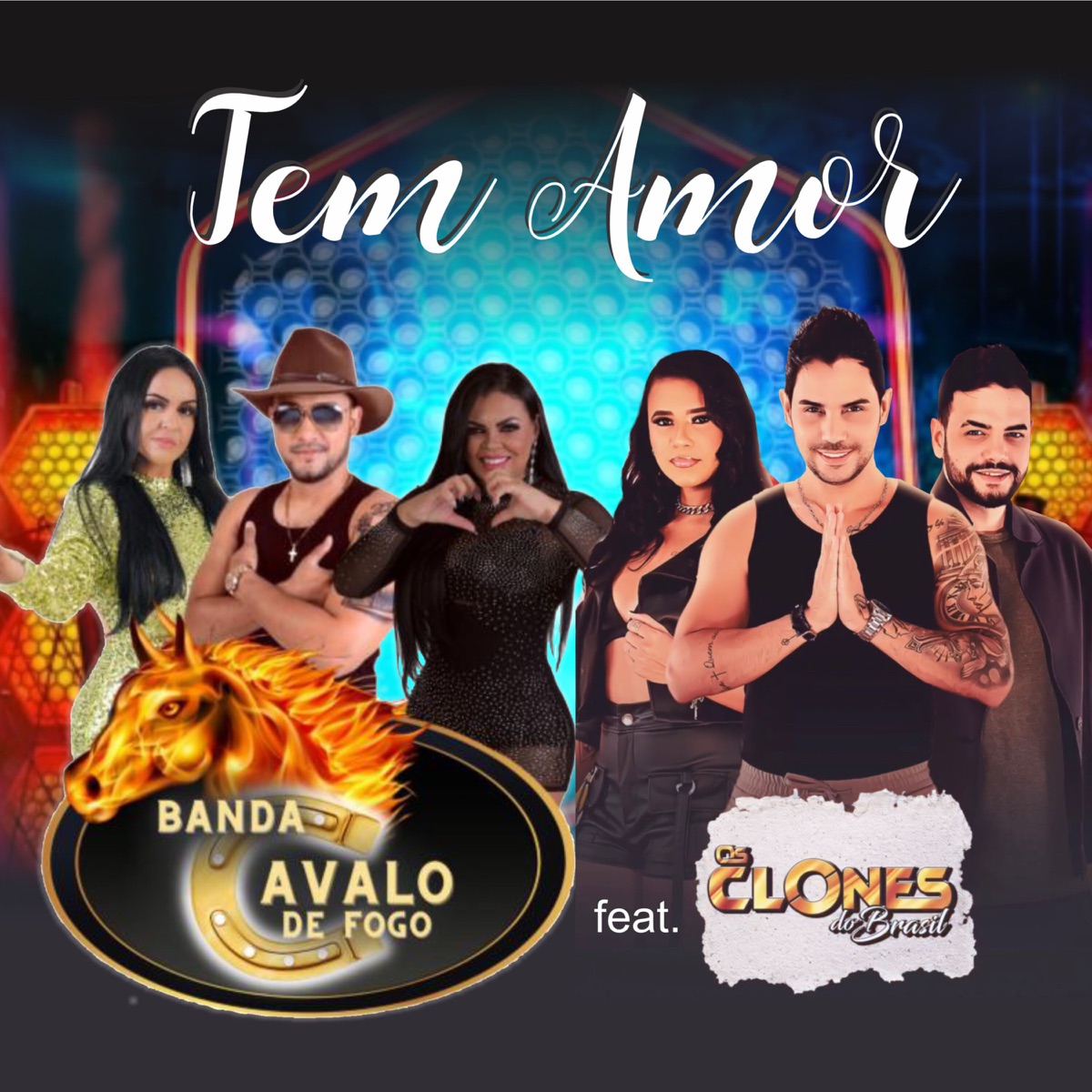 Tem Amor (feat. Os Clones do Brasil) - Single by BANDA CAVALO DE FOGO album cover