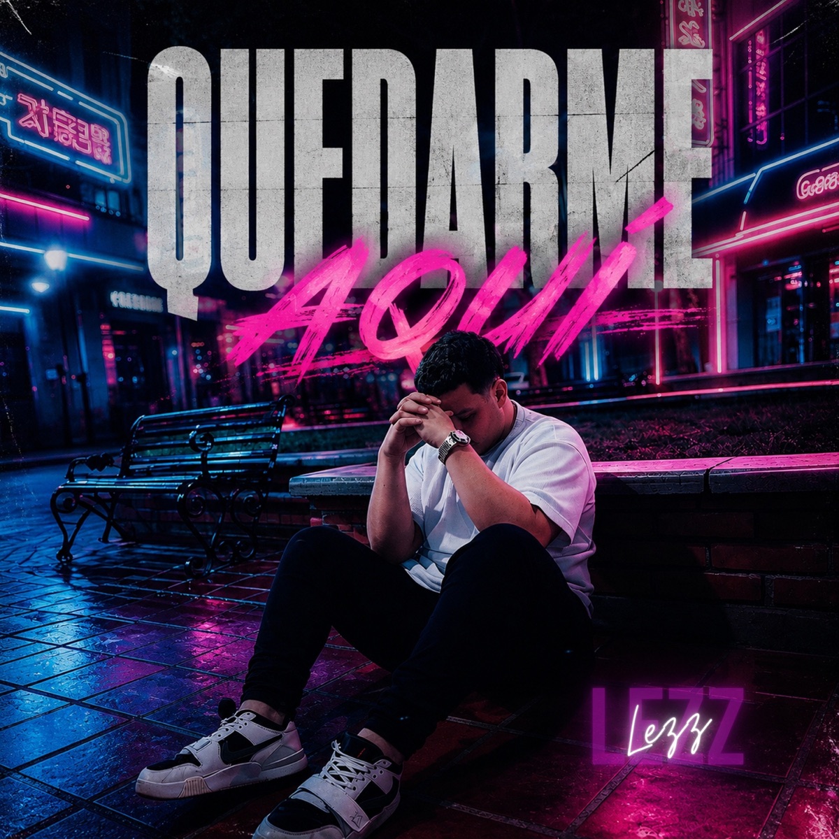 Quedarme aquí - Single by Lezz album cover
