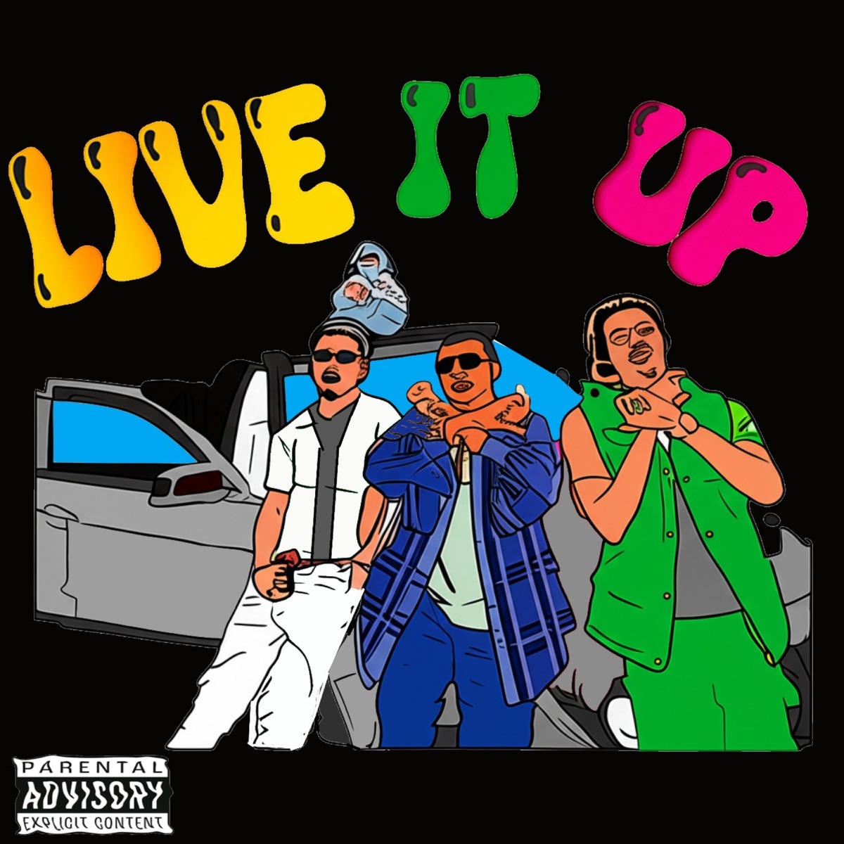 Live it Up (feat. TRIGGAH & $kippa !.O.Y.M) - Single by masterchengg album cover