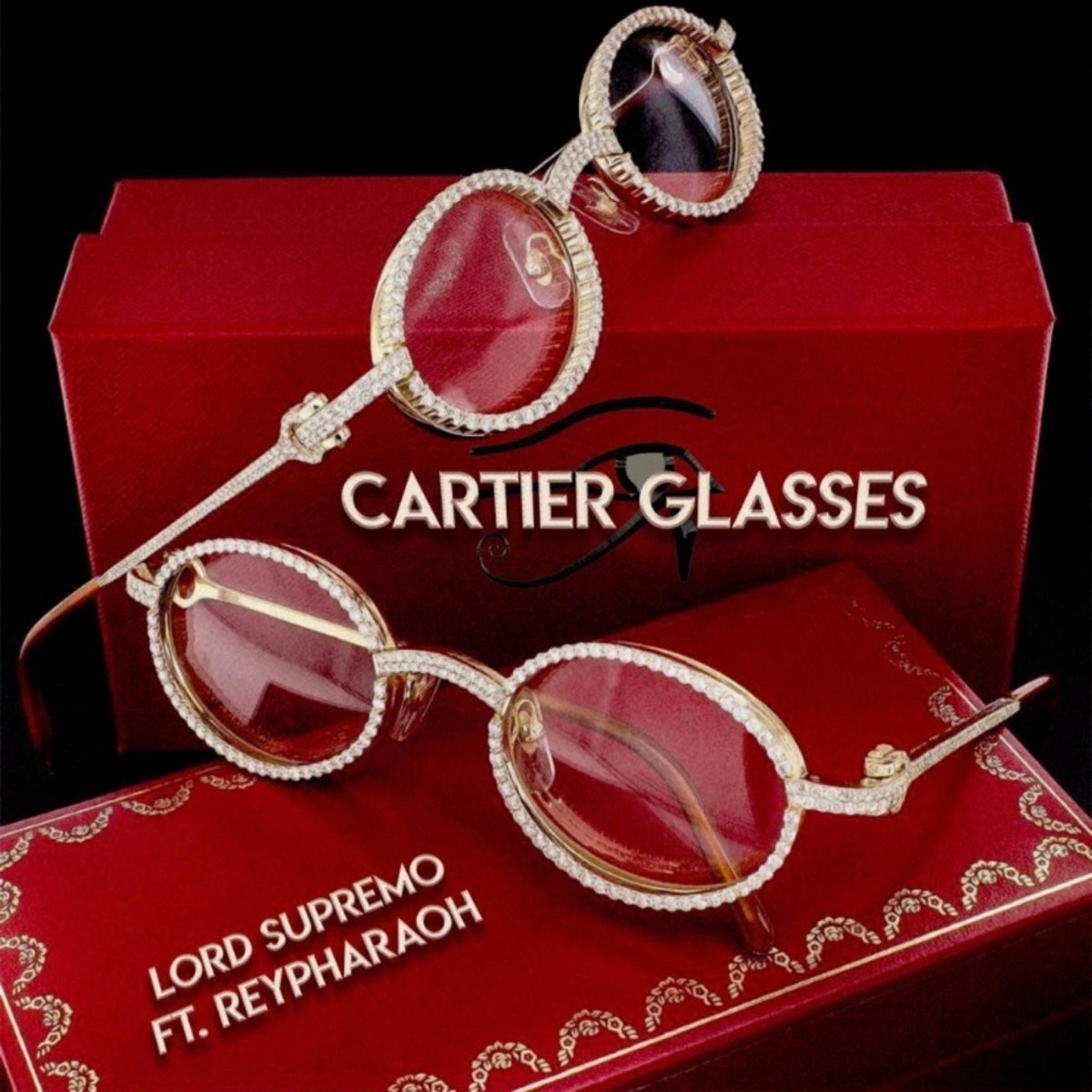 Cartier Glasses (feat. REYPHARAOH) - Single by Jionias098 album cover