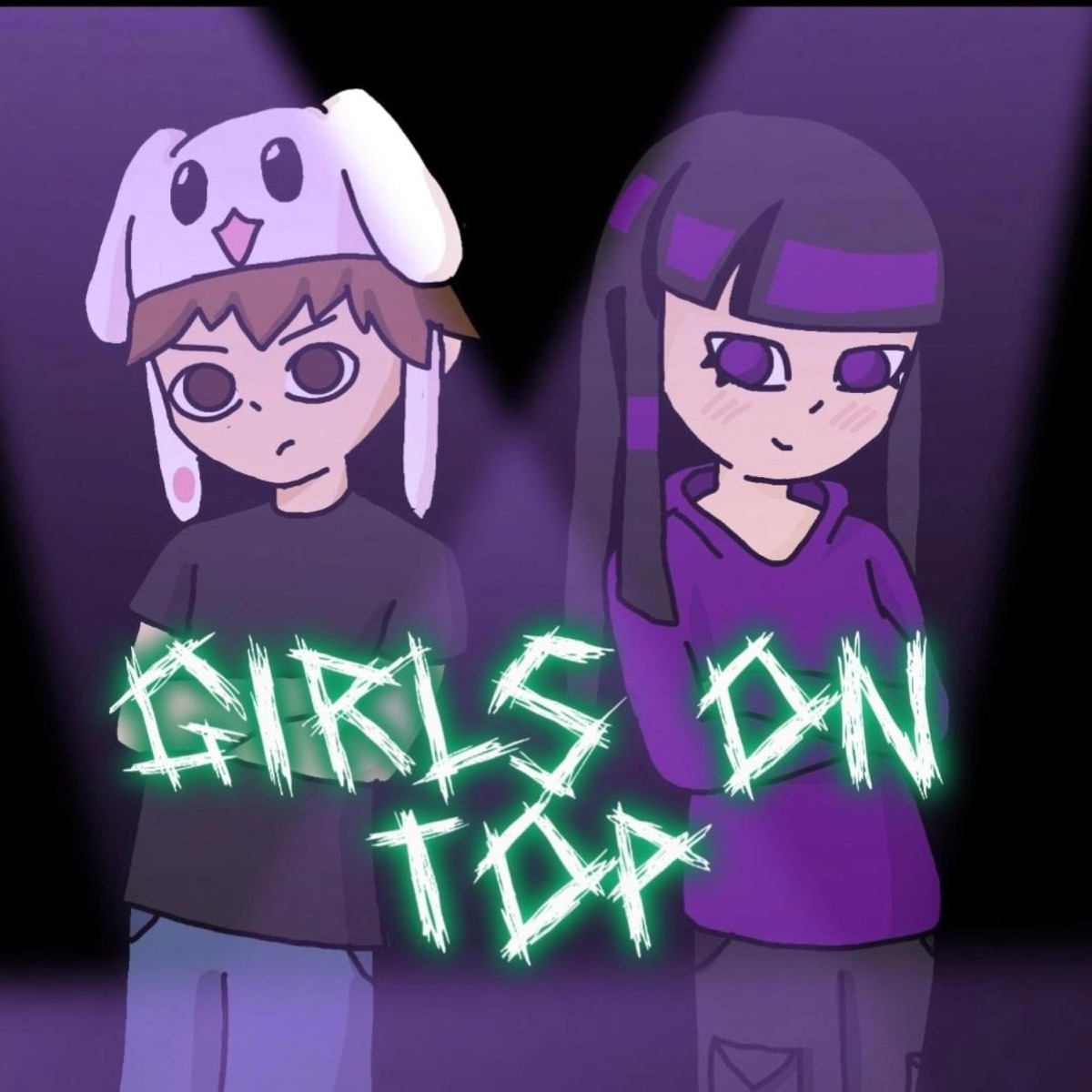 GIRLS ON TOP! (feat. Murciélagoxx) - Single by Kallnora album cover
