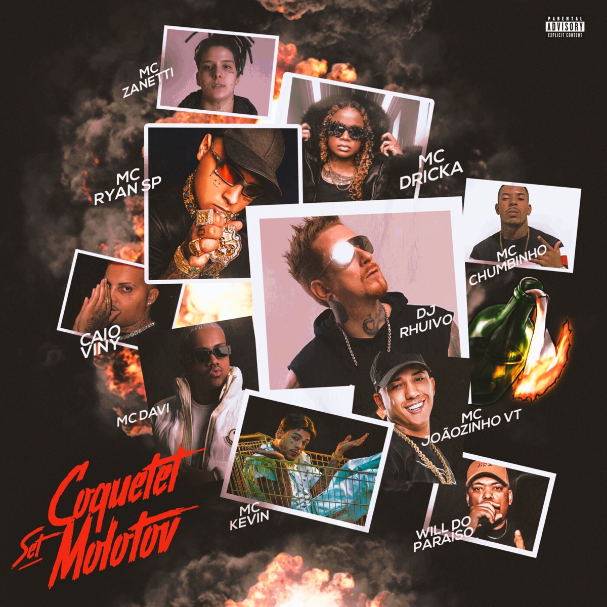 SET COQUETEL MOLOTOV (feat. Mc Davi, MC Joãozinho VT, ZANETTI, Caio Viny, MC Dricka, Mc Will do Paraiso, Mc Chumbinho, MB Music Studio & Mc Kevin) - Single by Dj Rhuivo & MC Ryan SP album cover