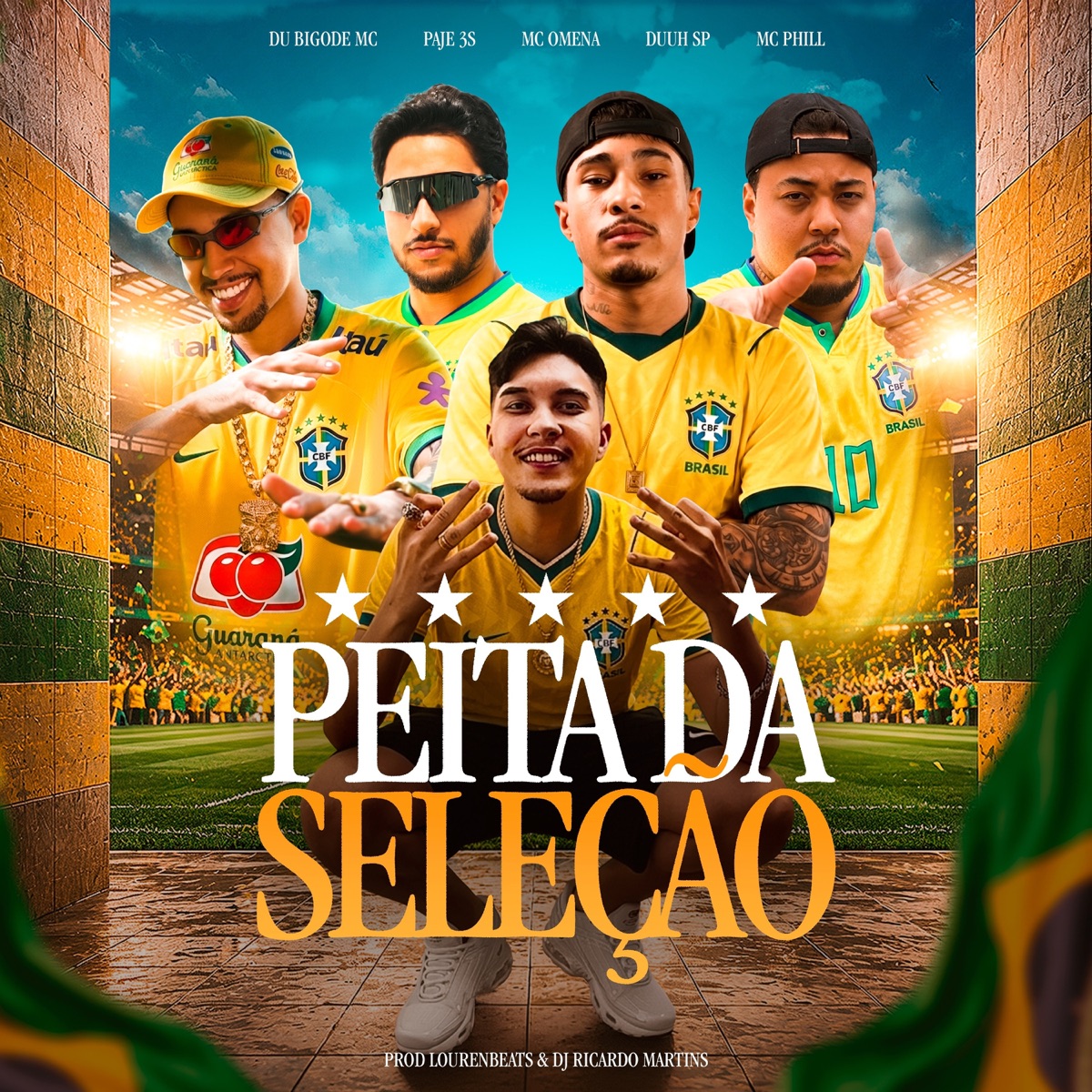 Peita da seleção (feat. MC DUUH SP, Paje 3S & Lourenbeats) - Single by MC PHILL, Mc Omena, Du Bigode MC & DJ Ricardo Martins album cover