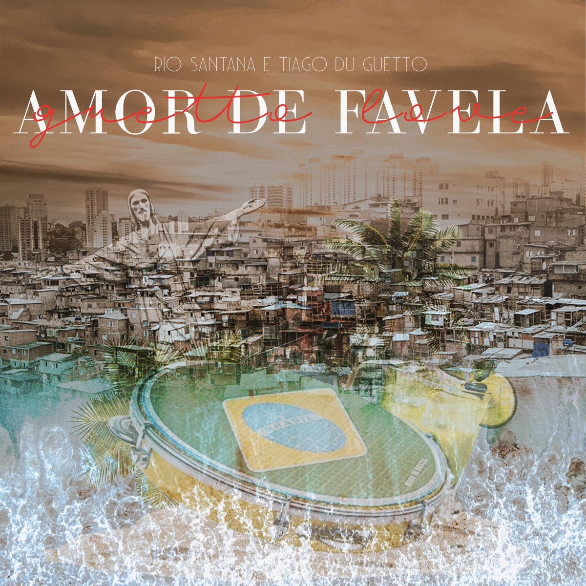 Amor De Favela (Guetto Love) - Single by Rio Santana, Tiago Du Guetto & Modestto album cover