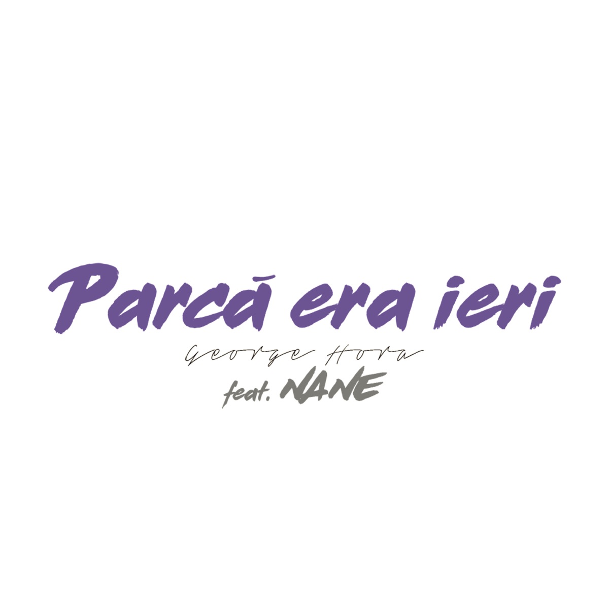 Parcă Era Ieri (feat. NANE) - Single by George Hora album cover