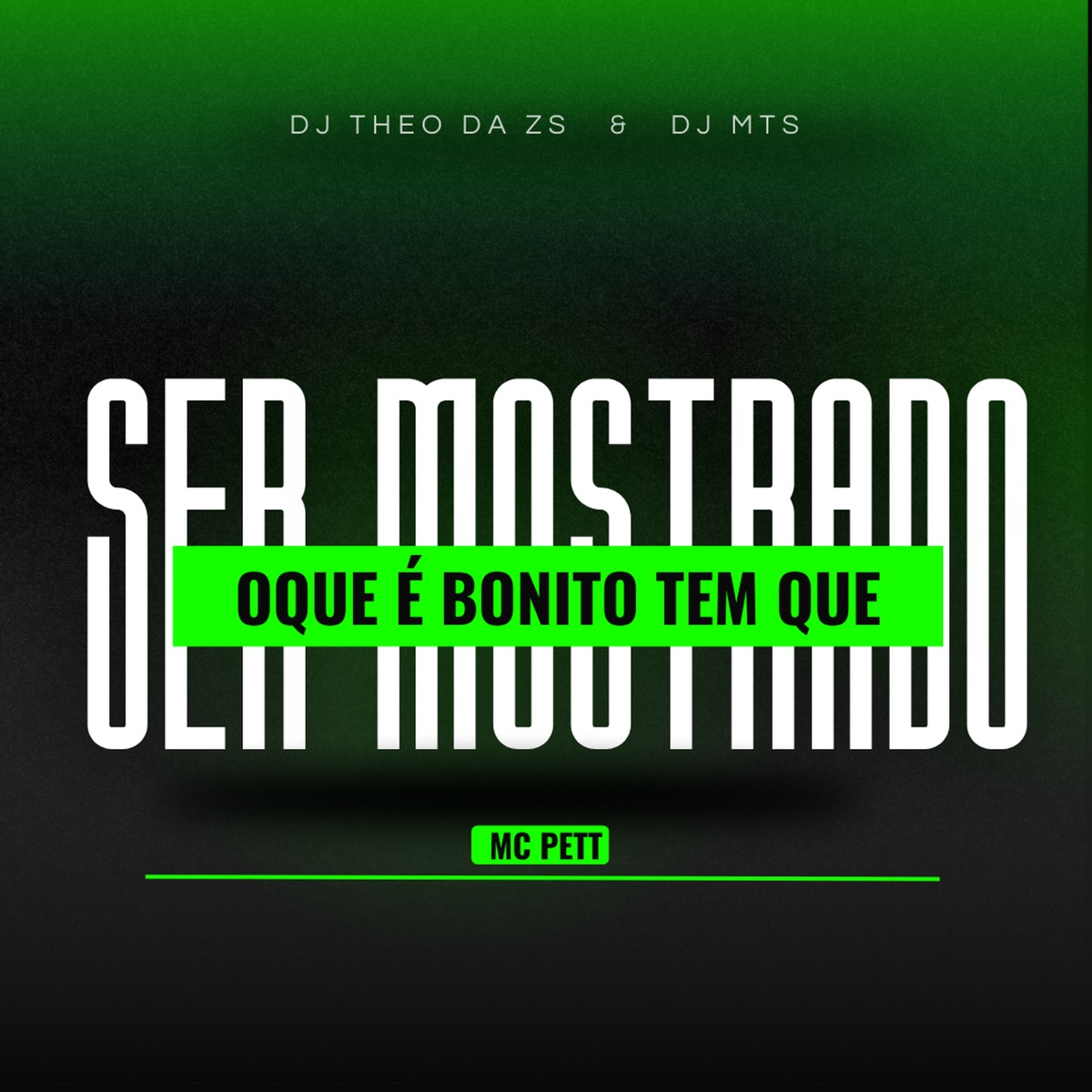 OQUE É BONITO TEM QUE SER MOSTRADO - Single by DJ Theo da ZS, DJ MTS & Mc Pett album cover