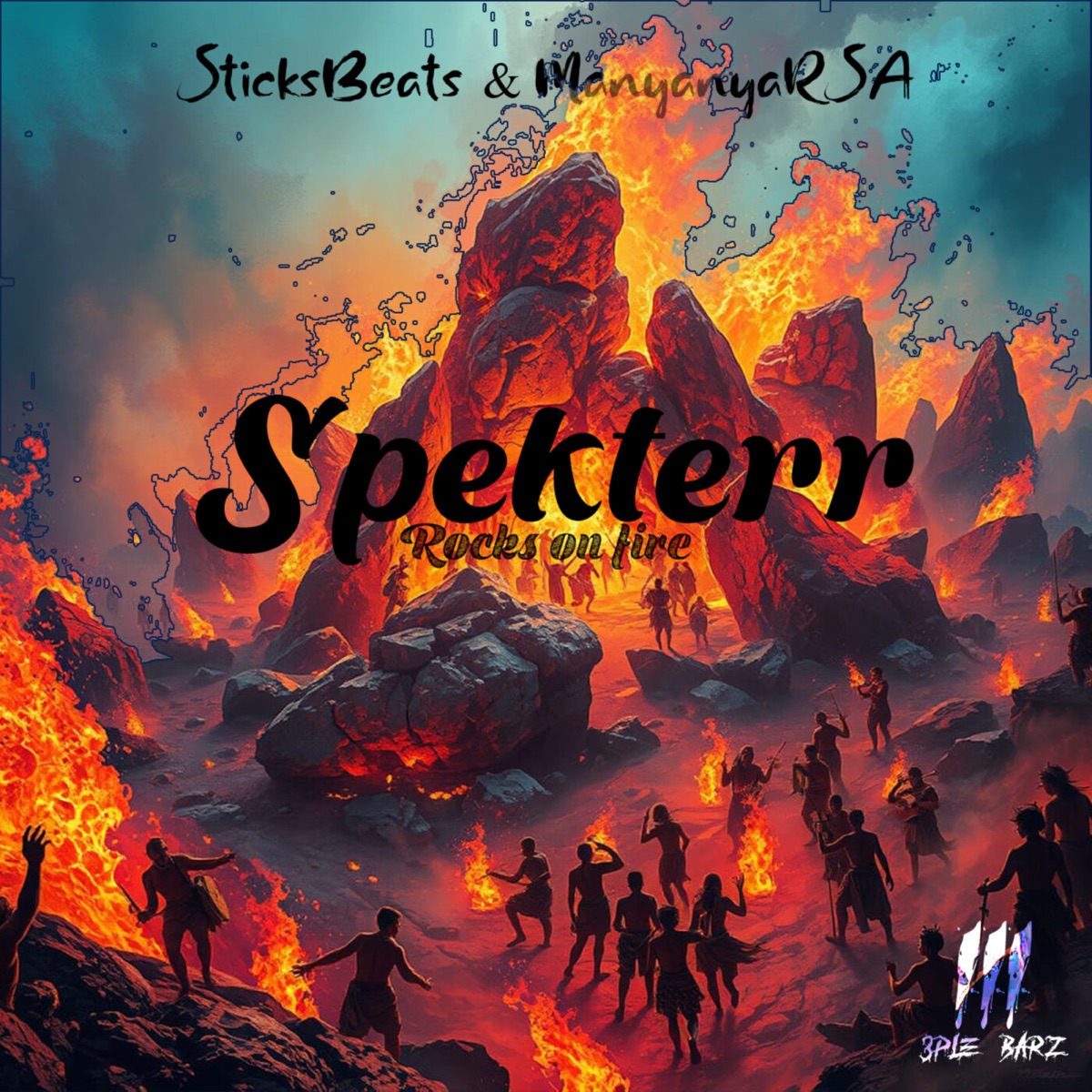Spekterr( Rocks on fire) [feat. SdumzaDj] - Single by SticksBeats & ManyanyaRSA album cover