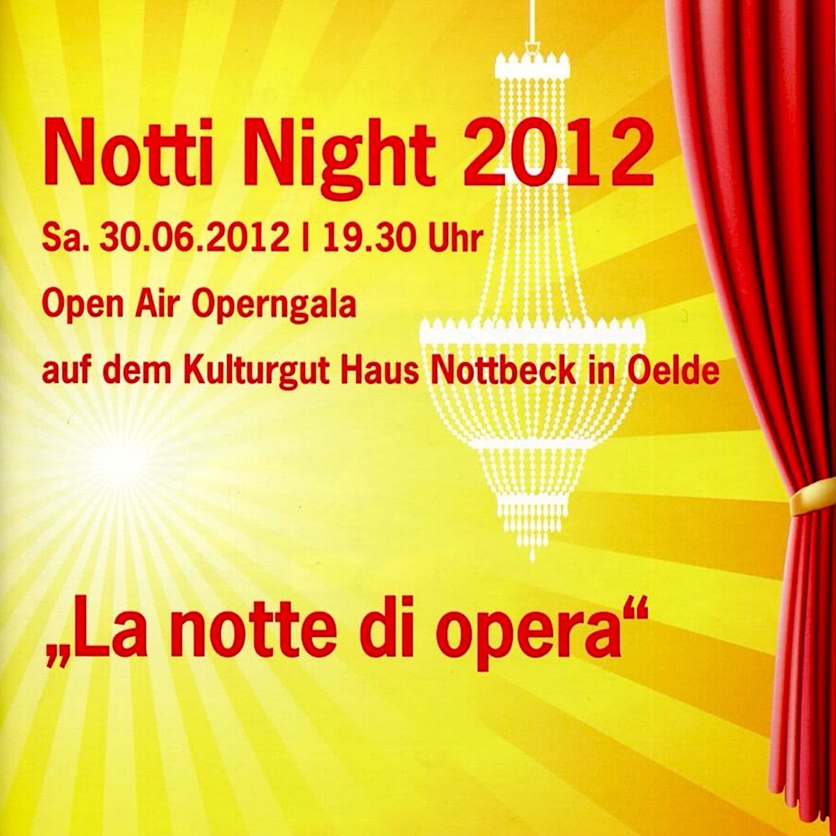 Notti Night 2012 (Live) - EP by Wolfgang König, Madrigalchor der Musikschule Beckum-Warendorf & Sinfonieorchester der Musikschule Beckum-Warendorf album cover