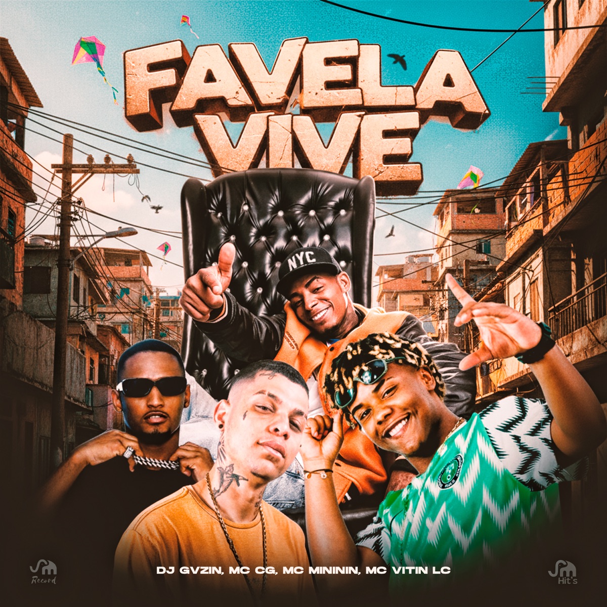 Favela Vive - Single by Dj Gvzinho Tralha, MC Vitin LC, Mc Mininin & Mc CG album cover