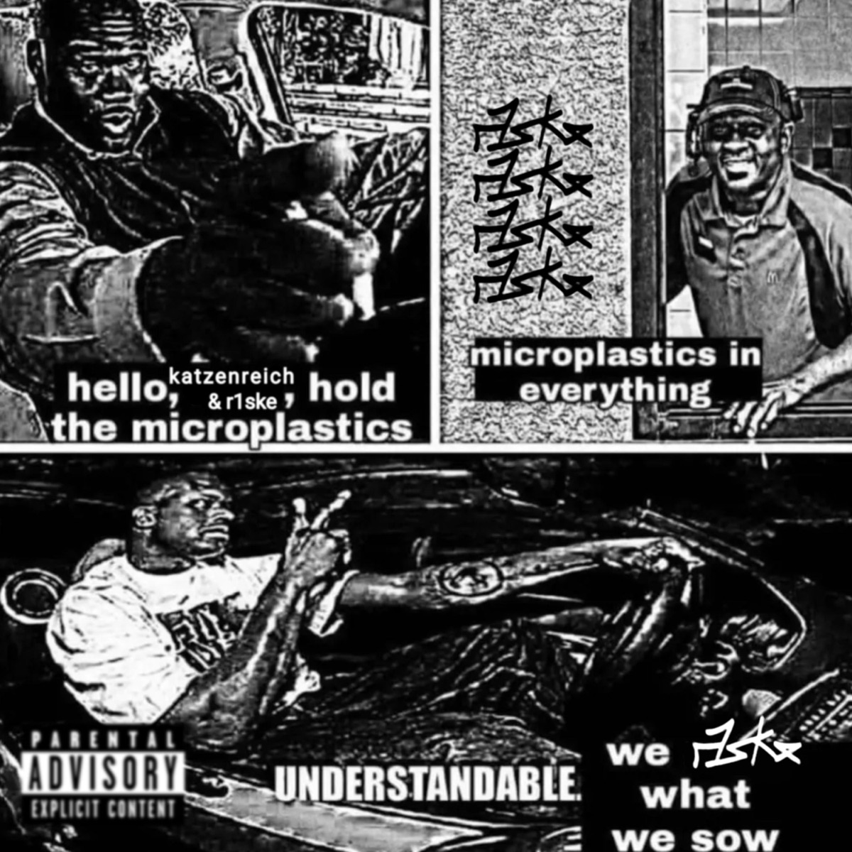 MICROPLASTICS (feat. r1ske & katzenreich) - EP by r1ske archive album cover
