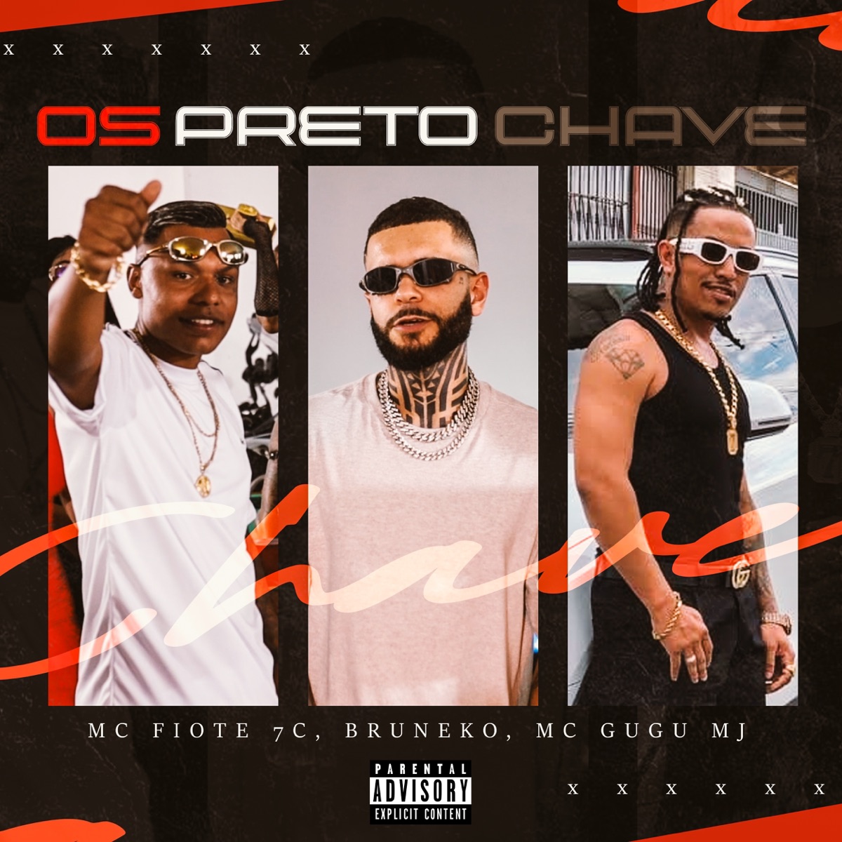 Os Preto Chave (feat. Bruneko & Mc Gugu MJ) - Single by Mc Fiote 7C album cover