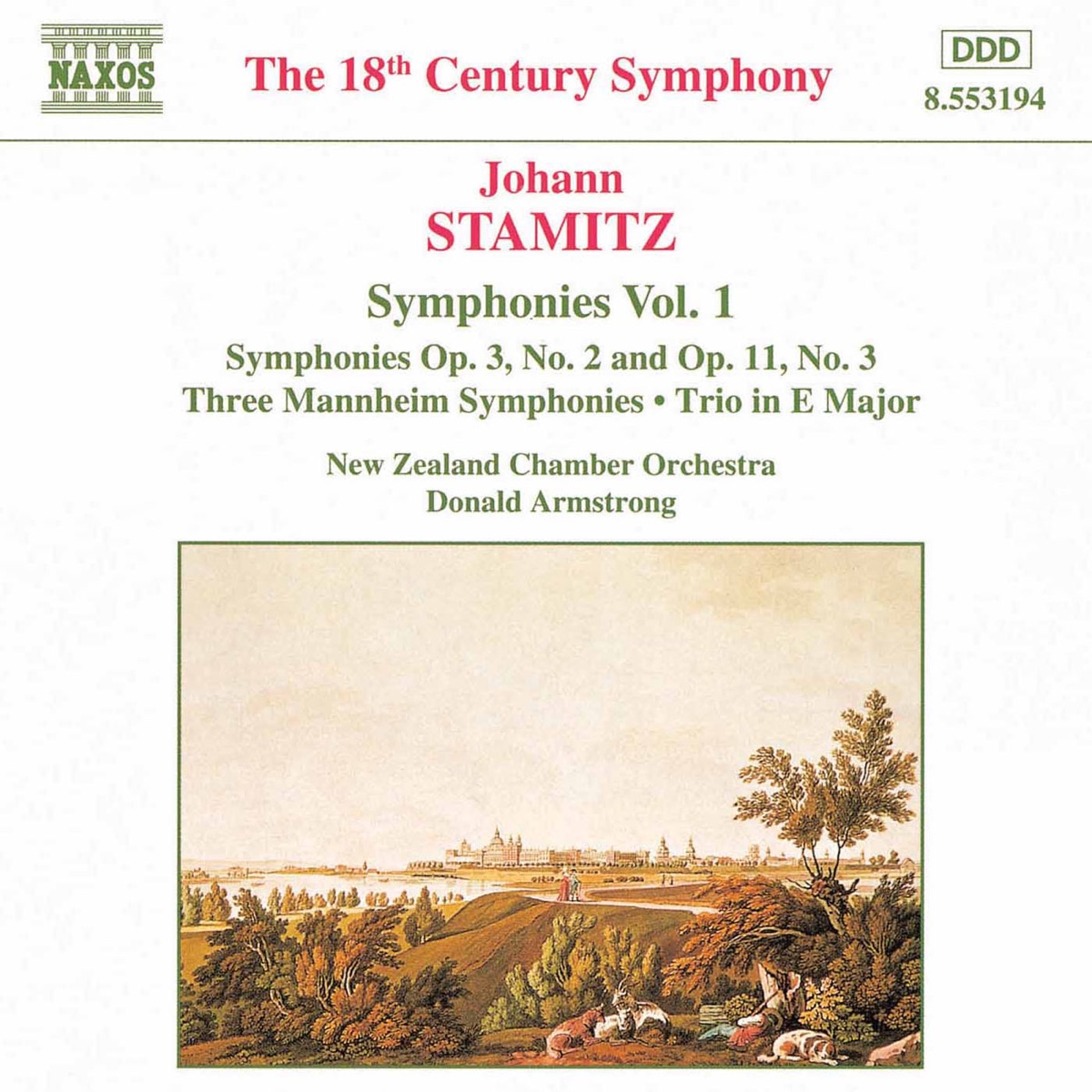 Stamitz: Symphonies, Vol. 1 by New Zealand Chamber Orchestra & Donald Armstrong album cover